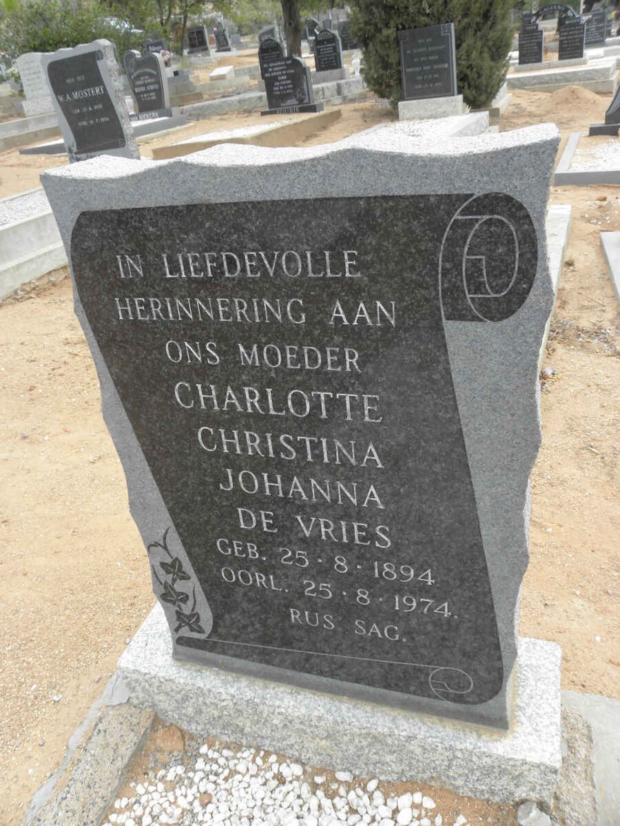 VRIES Charlotte Christina Johanna, de 1894-1974