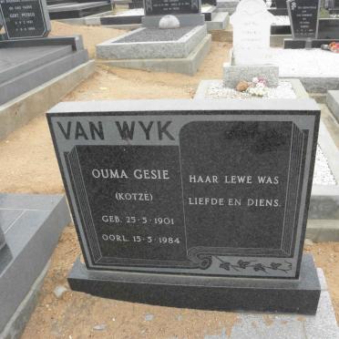 WYK Gesie, van nee KOTZE 1901-1984