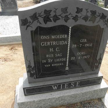 WIESE Gertruida H.C. 1902-1977