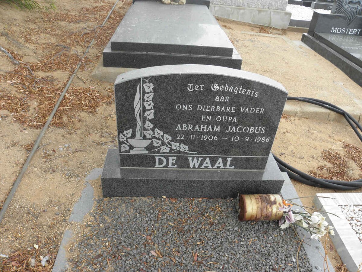 WAAL Abraham Jacobus, de 1906-1986