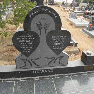 WAAL Fanie, de 1919-1998 &amp; Cornelia Johanna 1922-2006