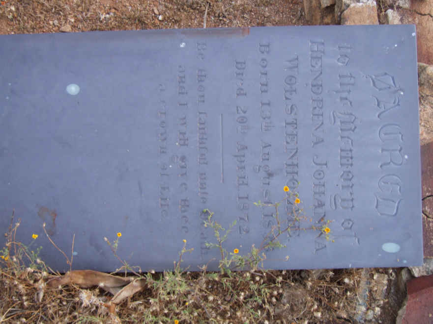 WOLSTENHOLME Hendrina Johanna 1836-1872