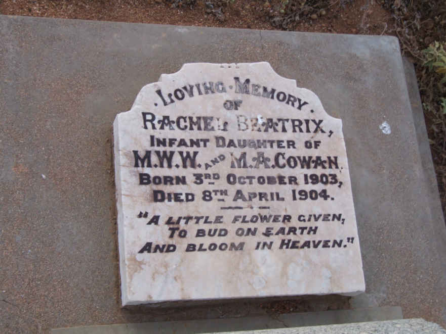 COWAN Rachel Beatrix 1903-1904