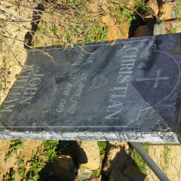 CHRISTIAN John William 1962-1989