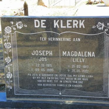 KLERK Joseph, de 1915-1995 &amp; Magdalena 1917-2002