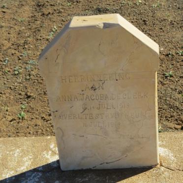 CLERK Anna Jacoba, de 1913-1913