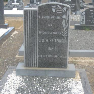 KRITZINGER J.D.W. 1898-1972