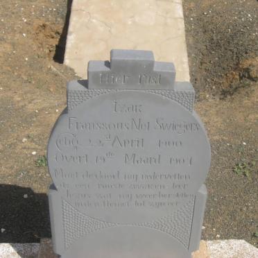 SWIEGERS Izak Franssous Nel 1900-1907