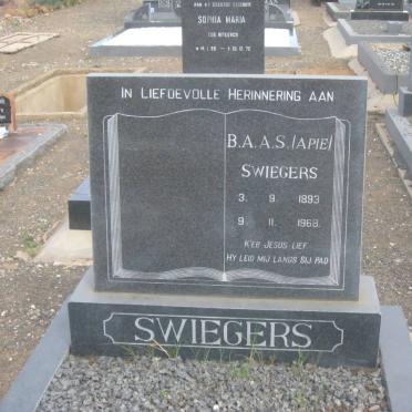 SWIEGERS B.A.A.S. 1893-1968