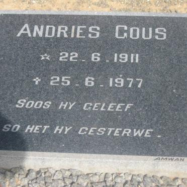 GOUS Andries 1911-1977
