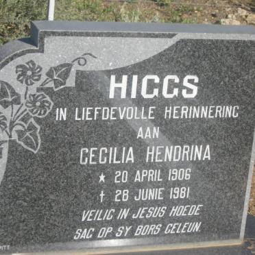 HIGGS Cecilia Hendrina 1906-1981