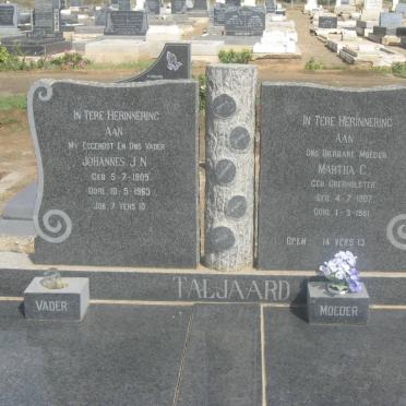 TALJAARD Johannes J.N. 1905-1963 &amp; Martha C. OBERHOLSTER 1907-1981