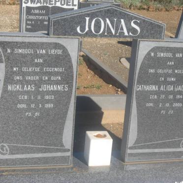 JONAS Nicklaas Johannes 1903-1989 &amp; Catharina Alida JACOBS 1914-2000