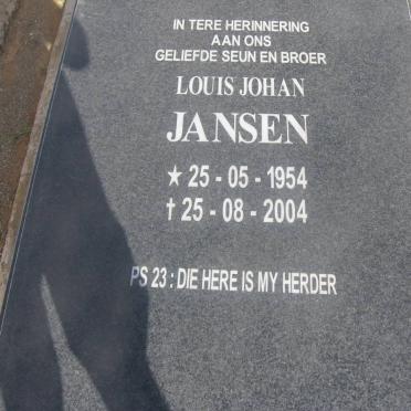 JANSEN Louis Johan 1954-2004