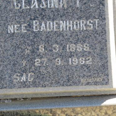 MERWE Izak G., v.d. 1883-1951 &amp; Clasina F. BADENHORST 1888-1982