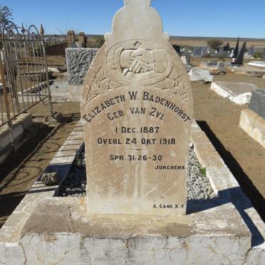 BADENHORST Elizabeth W. nee VAN ZYL 1887-1918
