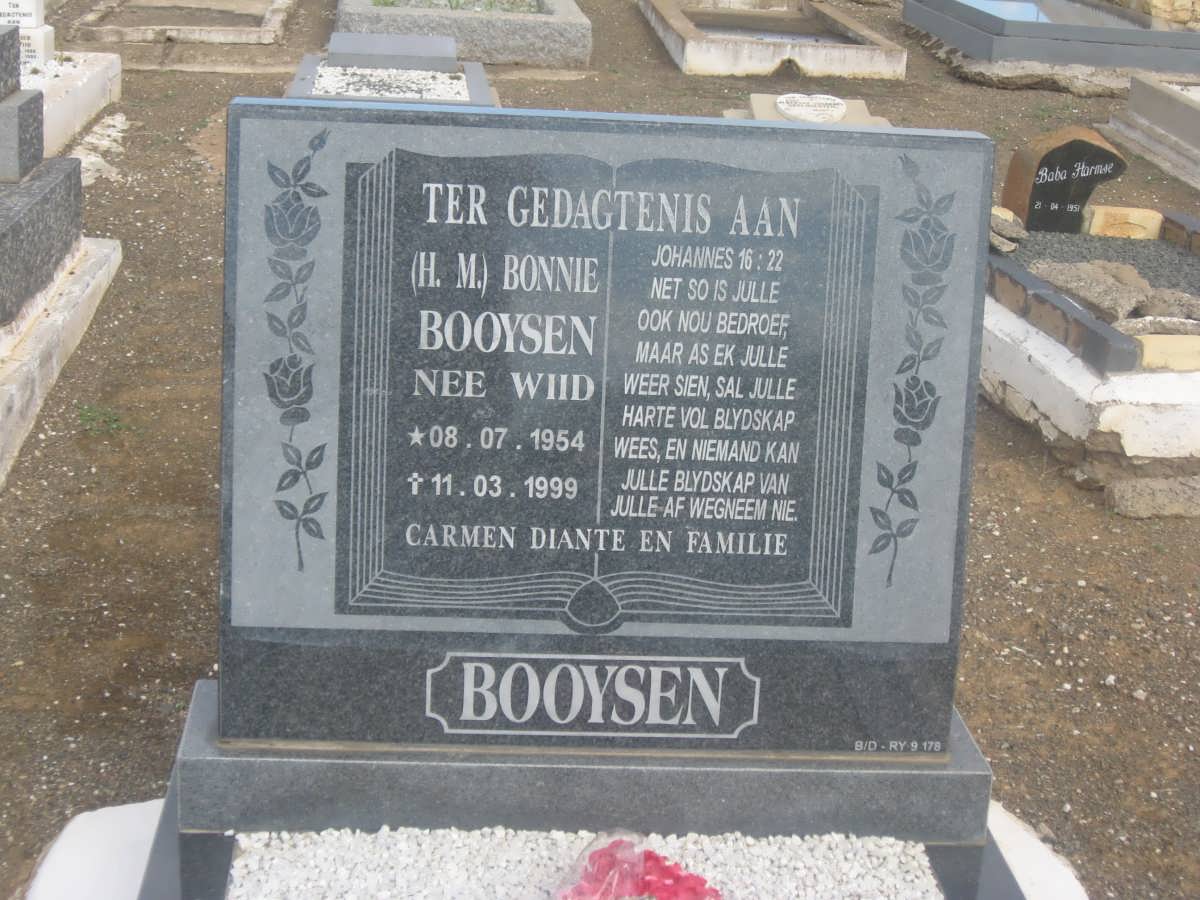 BOOYSEN H.M. nee WIID 1954-1999