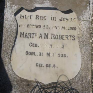 ROBERTS Martha M. 1882-1933