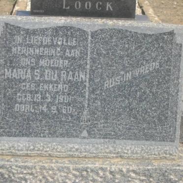 RAAN Gerhardus A., du 1896-1958 &amp; Maria S. EKKERD 1901-1960