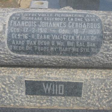 WIID Francois Johannes Gerhardus 1916-1957