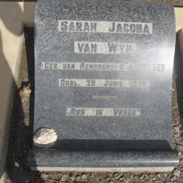 WYK Sarah Jacoba, van nee van RENSBURG 1877-1936