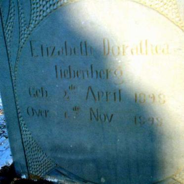 LIEBENBERG Elizabeth  Dorathea 1898-1898