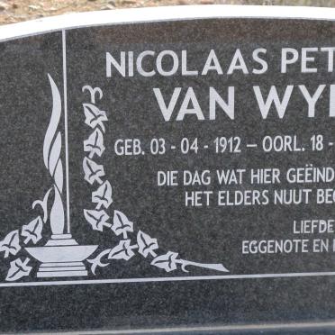 WYK Nicolaas Petrus, van 1912-2001
