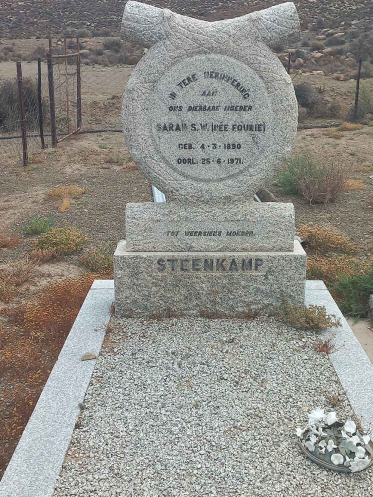 STEENKAMP Sarah S.W. nee FOURIE 1890-1971