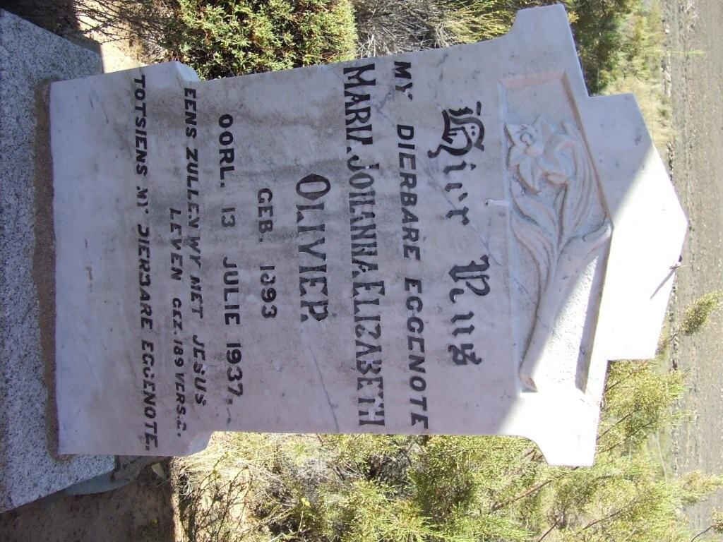 OLIVIER Maria Johanna Elizabeth 1893-1937