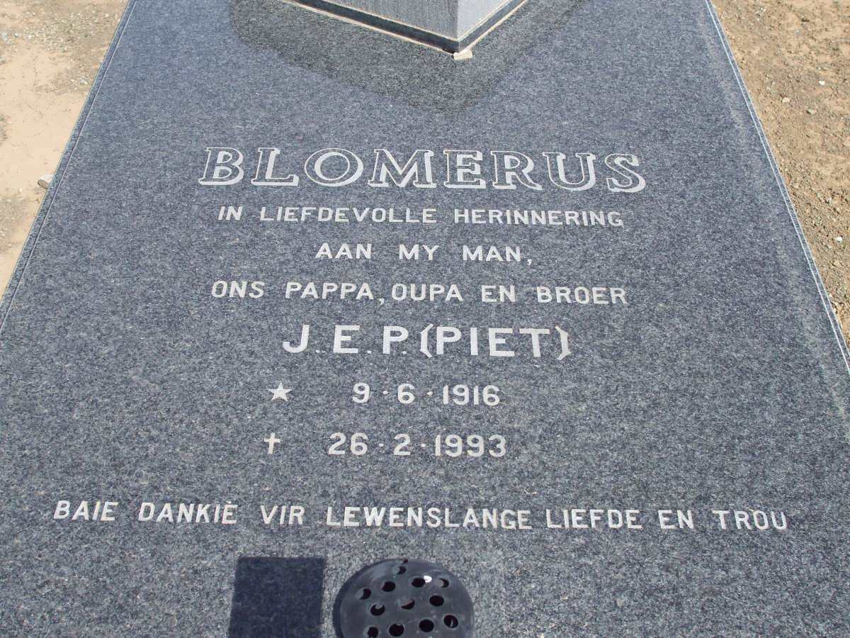 BLOMERUS J.E.P. 1916-1993