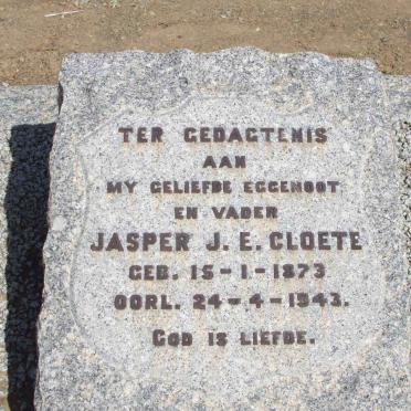 CLOETE Jasper J.E. 1873-1943