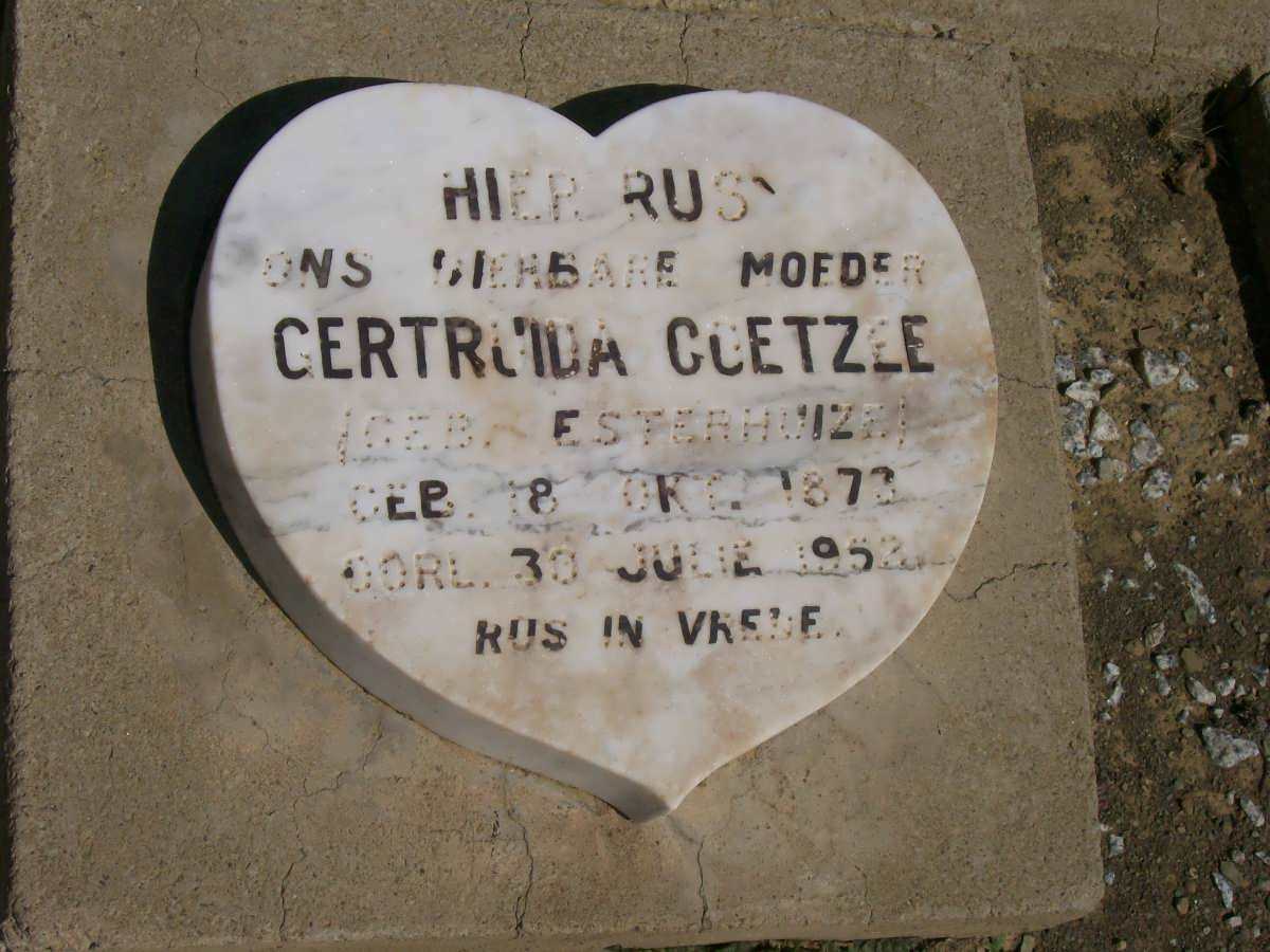 COETZEE Gertruida nee ESTERHUIZEN 1873-1953