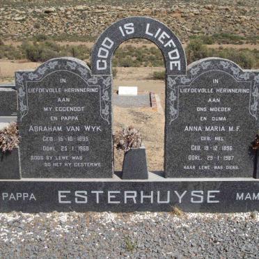 ESTERHUYSE Abraham Van Wyk 1895-1968 &amp; Anna Maria M.F. NEL 1896-1987