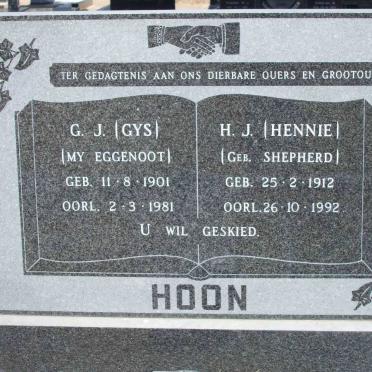 HOON G.J. 1901-1981 &amp; H.J. SHEPHERD 1912-1992