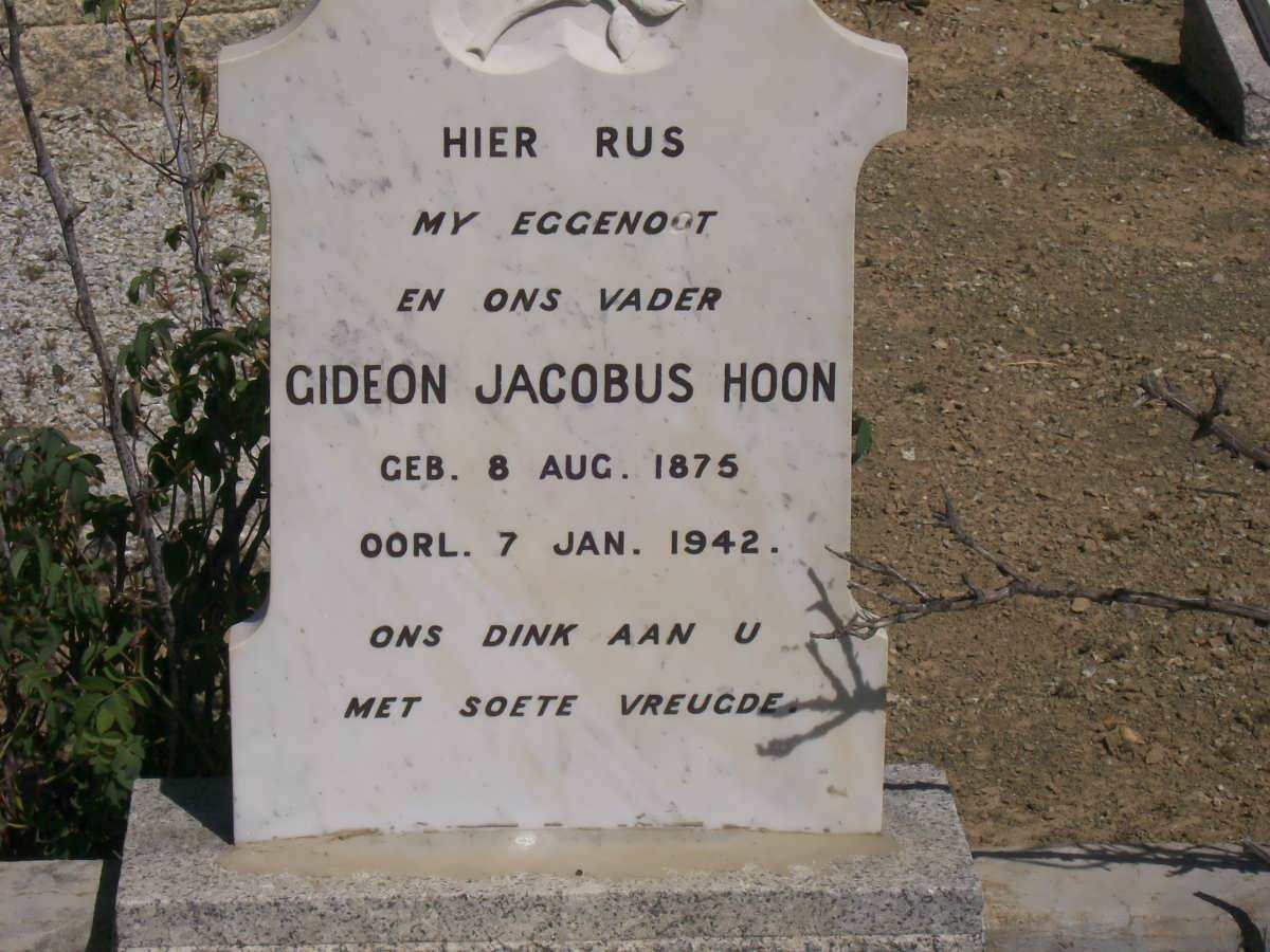 HOON Gideon Jacobus 1875-1942