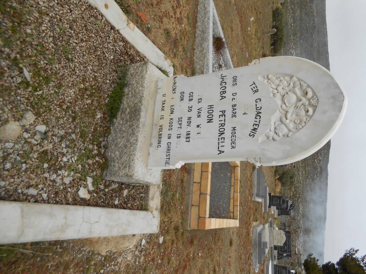 HOON Jacoba Petronella nee van WYK 1887-1952