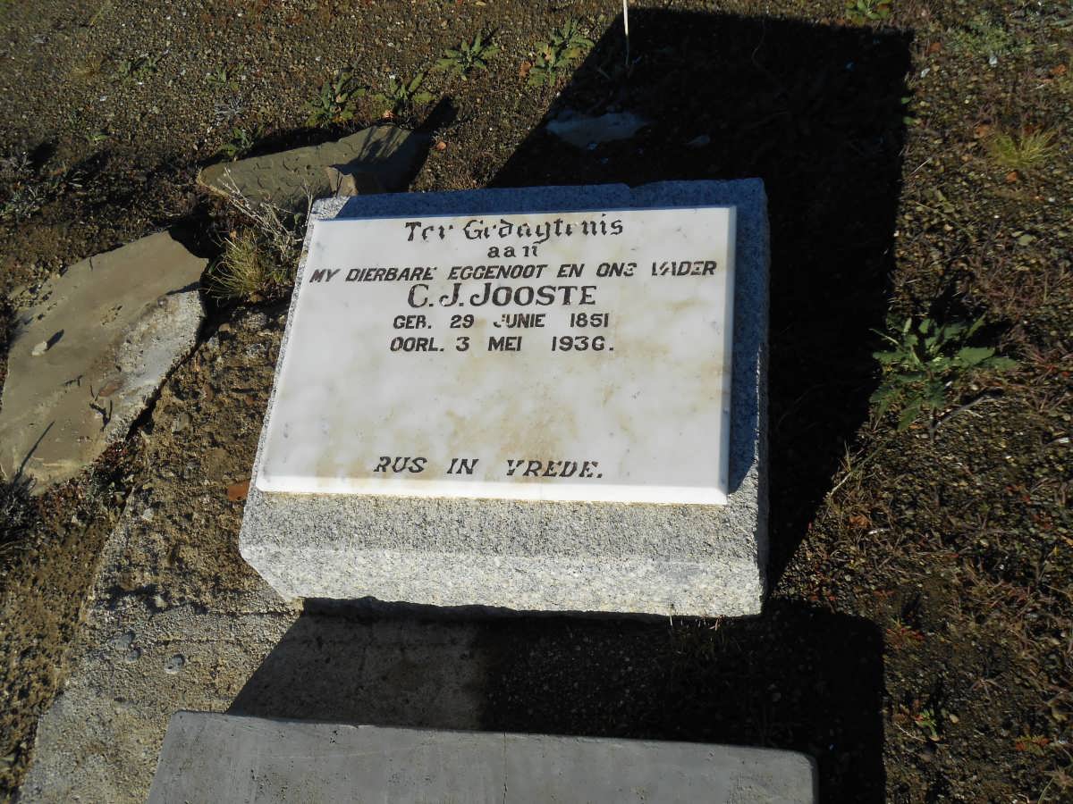 JOOSTE C.J. 1851-193?