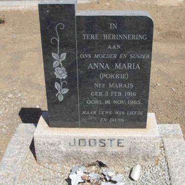 JOOSTE Anna Maria nee MARAIS 1916-1965