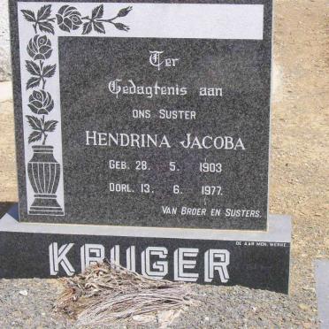 KRUGER Hendrina Jacoba 1903-1977