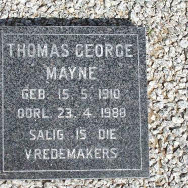 MAYNE Thomas George 1910-1988