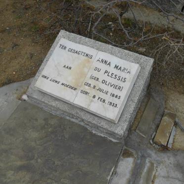 PLESSIS Anna Maria, du nee OLIVIER 1885-1933