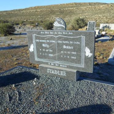 STADLER Bekker 1913-1988 &amp; Kitty 1911-1988