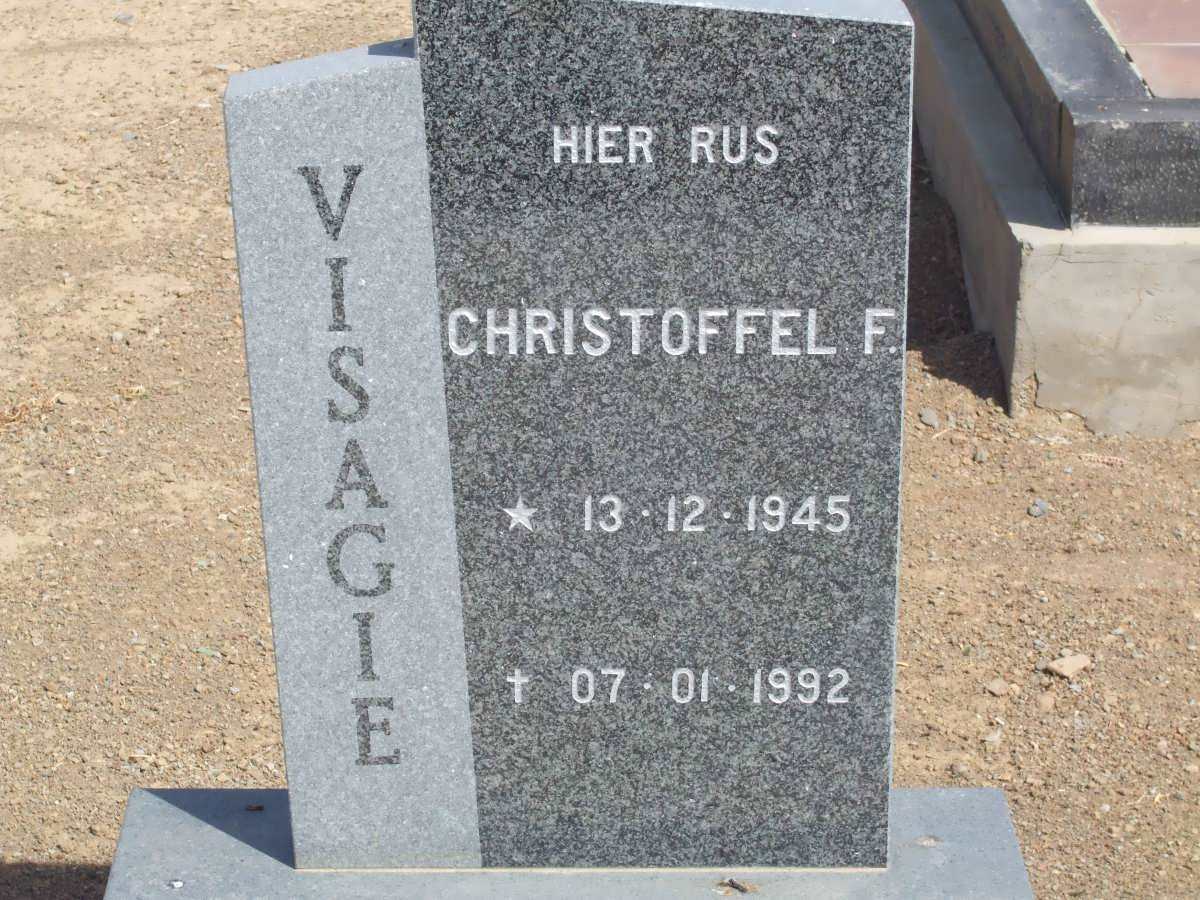 VISAGIE Christoffel F. 1945-1992