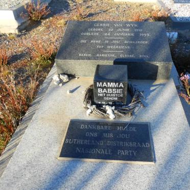 WYK Gerrie, van 1910-1959 :: VAN WYK Babsie 1913-