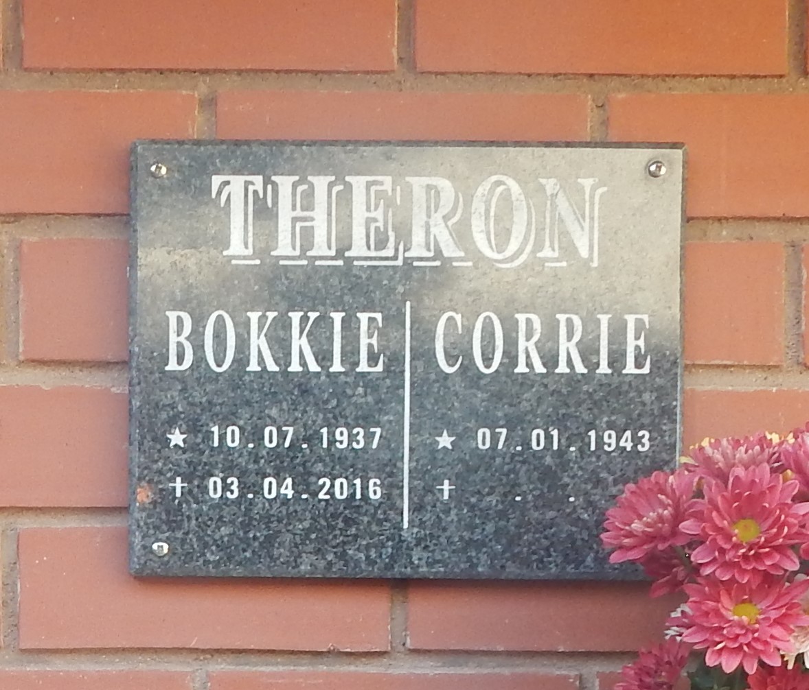 THERON Bokkie 1937-2016 &amp; Corrie 1943-