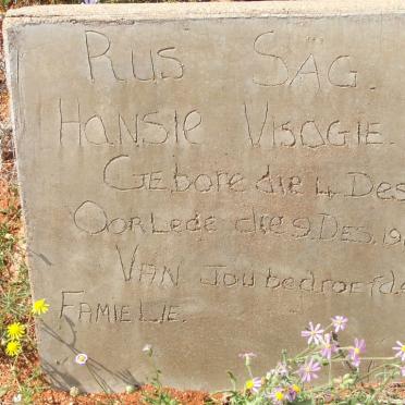 VISAGIE Hansie 1955-1960