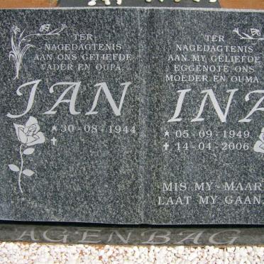 Agenbag Jan 1944- &amp; Ina 1949-2006