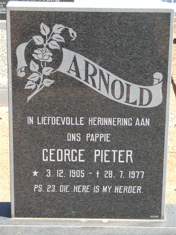 ARNOLD George Pieter 1905-1977
