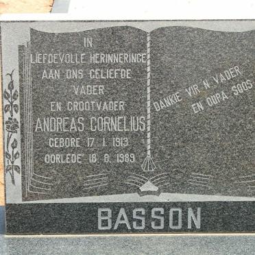 BASSON Andreas Cornelius 1913-1989
