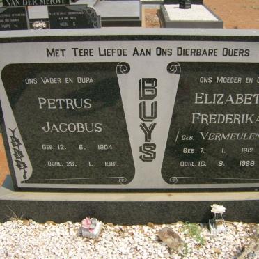 BUYS Petrus Jacobus 1904-1981 &amp; Elizabeth Frederika VERMEULEN 1912-1999